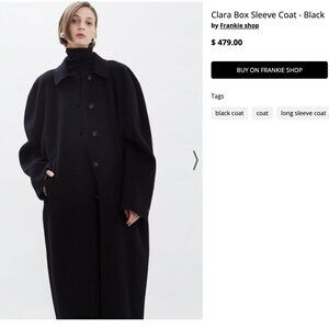 The Frankie Shop Black wool coat